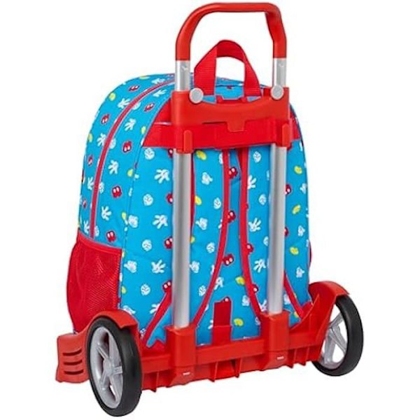 Safta With Trolley Evolution Mickey Mouse Fantastisk ryggsäck One Size Blå röd