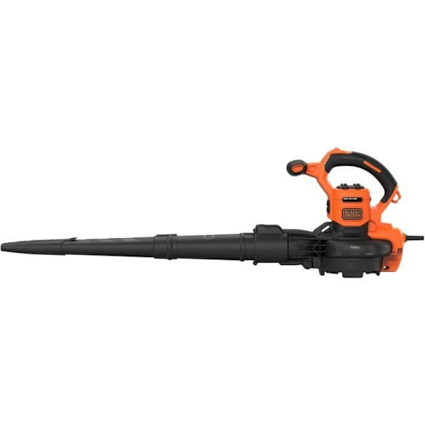 BLACK+DECKER Ledningsbaseret støvsuger, blæser og nedbryder - BEBLV300-QS - 3000 W - 72L pose - Bi-rørsystem Orange, Svart