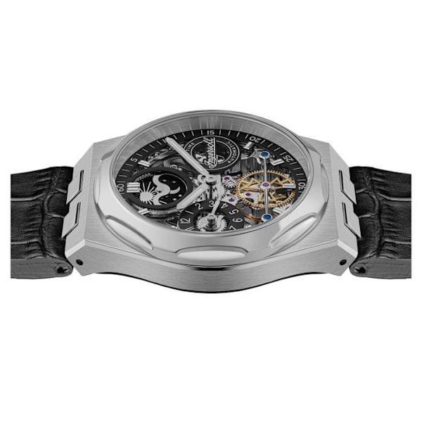 Ingersoll - I12903 - 1892 The Broadway Automattinen Kello Miehille 43 mm Luukku Kellon Ja Nahkaremmi
