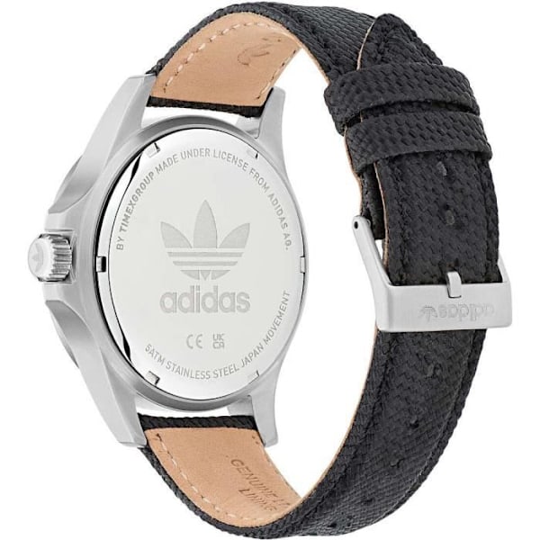 Adidas Ur - Unisex - AOFH23016 - Sort Læder - 44mm - 5 bar Svart
