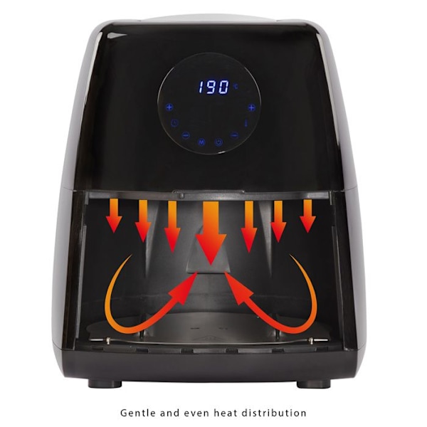 Friture med varmluft ProfiCook PC-FR 1147 H - 2,5 L - Sort - Rustfrit stål - 1500 W - Variabel temperatur Svart, rostfritt stål