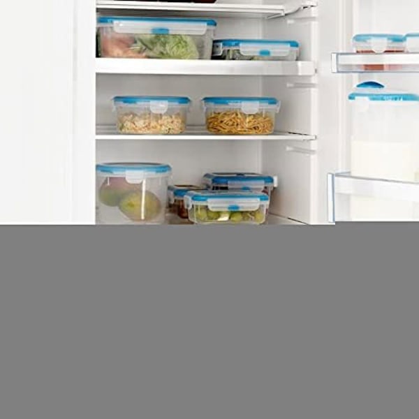 Hermetisk beholder - SUPER LOCK - Rektangulær 680 ml - 100% tætsluttende - BPA-fri - Lækagesikker Transparent