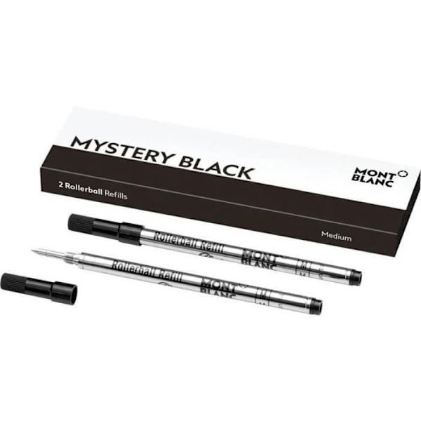 Laddningspenna - Montblanc - Mystisk svart - 2 påfyllningar - Medium spets - Vuxen kvinna Mysterium Svart