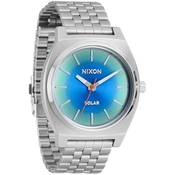 NIXON A1369-5201-00 herrsportklocka i svart läder, vattentät 10 ATM