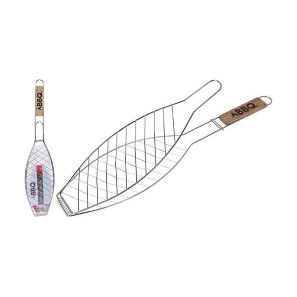 Grill til fisk - 14 x 58 cm - Rustfrit stål Vit