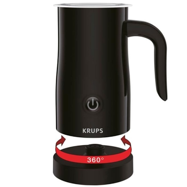 KRUPS XL100810 automatisk mælkeskummer - 2 skum- og varmefunktioner - Sort