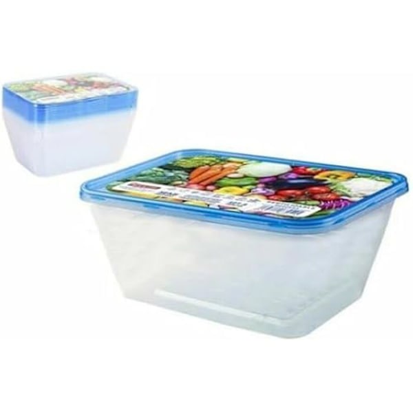 Privilege Set med 8 rektangulära måltidslådor 1 L 17,5 x 12 x 7 cm (24 enheter) Flerfärgad