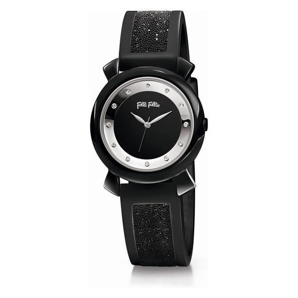 Damklocka - Folli Follie - WF15T013ZSK - Quartz - Svart - Ø 28 mm Svart