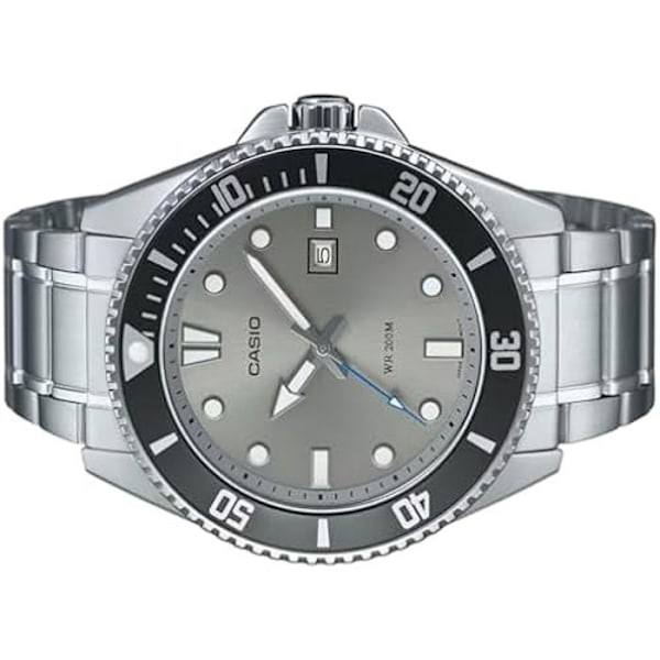 Ur - CASIO - MDV-107D-8AVDF - Analog-Digital - Rustfrit Stål - Vandtæt 200m Silver