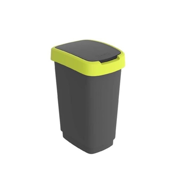Rotho Twist 50L swing-roskakori musta ja limen vihreä svart och limegrön