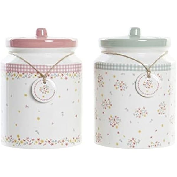Flaska - DKD HEMINNREDNING - Standard - Grön och Rosa - 2,3 L - Dolomit grönt och rosa
