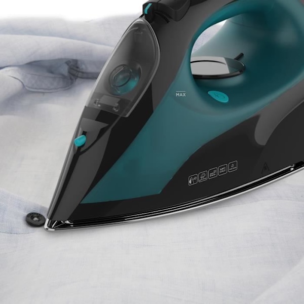 BLACK+DECKER BXIR2403E 2400W strygejern, 150g/min dampstråle, 375ml kapacitet, anti-kalkfilter