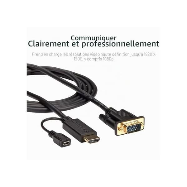 HDMI til VGA-adapterkabel - STARTECH.COM - 1,8m - Aktiv - 1920 x 1200 - Han/han