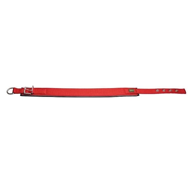 Collier - Jæger - Reflekter - Neopren - Rød/Sort - Størrelse 50 (39-46 cm) - 45 mm Rød/sort