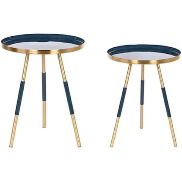 Bord - HOME ESPRIT - Set om 2 - Plast - Flerfärgad - 41x41x51 cm Flerfärgad