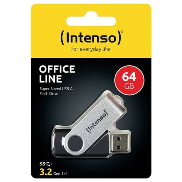 Intenso 3.2 Gen1 Office Line USB-nøgle 64 GB sort 3543490