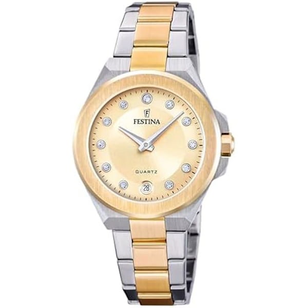 Klocka - FESTINA - F20702/2 - Guld rostfritt stål - 5 ATM vattentäthet - Analog display gyllene