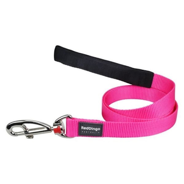 Læde til hund - Red Dingo - Fuchsia - Polstret håndtag - Flere positioner - Nylon Fuchsia