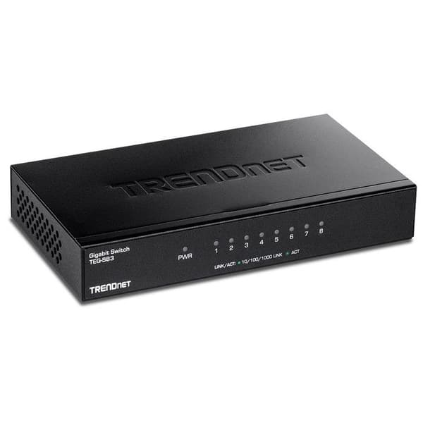 Netværksswitch – Trendnet – TEG-S83 – 8 Gigabit porte