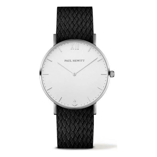 Kello - Paul Hewitt - PH-SA-S-ST-W-21S - Ø 39 mm - Kvartsi - Nylon Svart, Silver, Vit