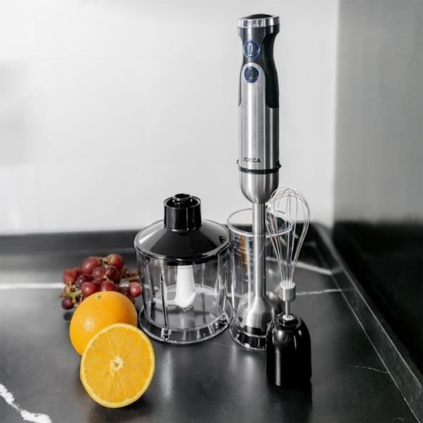 Stavblender - JOCCA - Med tilbehør - 1200 W - Sort og grå svart och grått