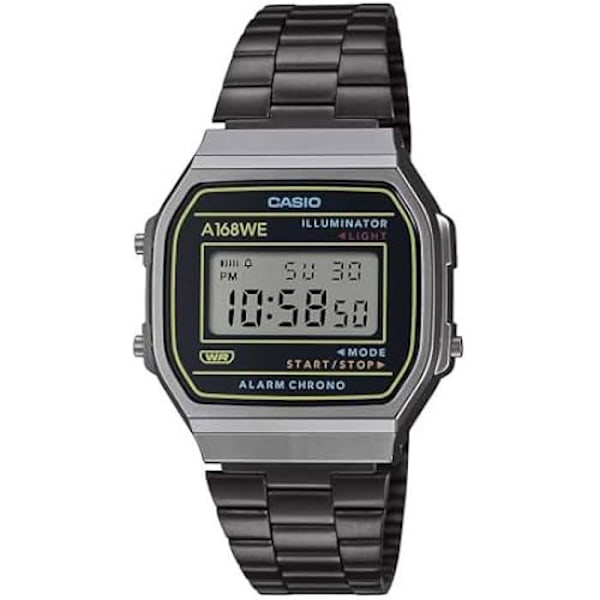 CASIO-kello A168WEHB-1AEF - Urheilullinen ja tyylikäs - Kalenteri, Kronografi, Hälytys ja Valaistus