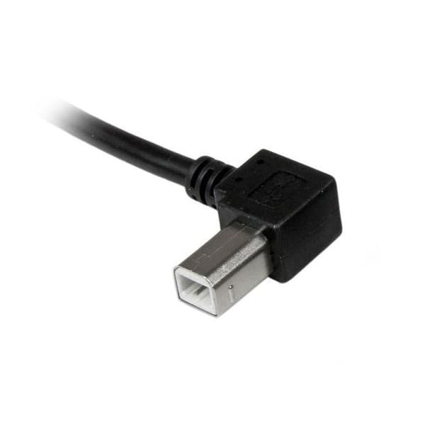 USB 2.0 Type A - USB Type B Kaapeli vasemmalle kulmikas M/M - 3m - Musta - STARTECH