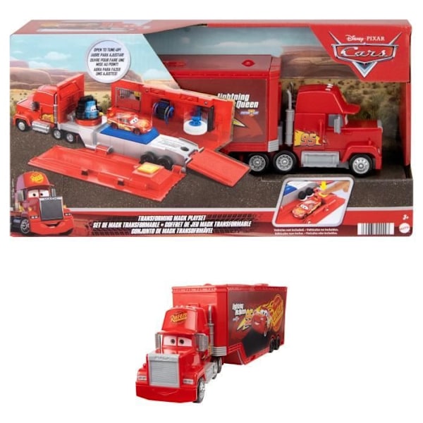 Disney Pixar Cars - Transformerbar Mack Set - Liten bil - MATTEL - HDC75 Flerfärgad