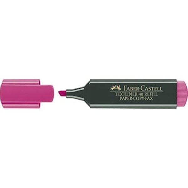 Highlighter pen - Faber-Castell 48-28 Text Liner - Pink - Pakke med 10 stk. Grön, Rosa
