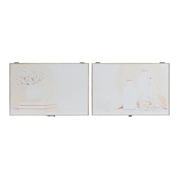 nøgleskab 8424001797233 46 x 6 x 32 cm beige 2 enheder mdf træ - Farve: NATURAL