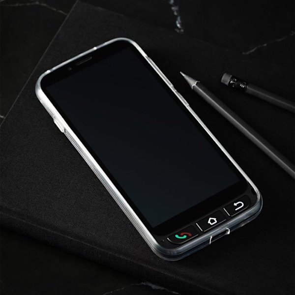SPC ZEUS 4G PRO + etui – Senior Smartphone 4/64GB, nem tilstand med store ikoner, SOS-knap, Smart Hjælp, Android, opladningsbase