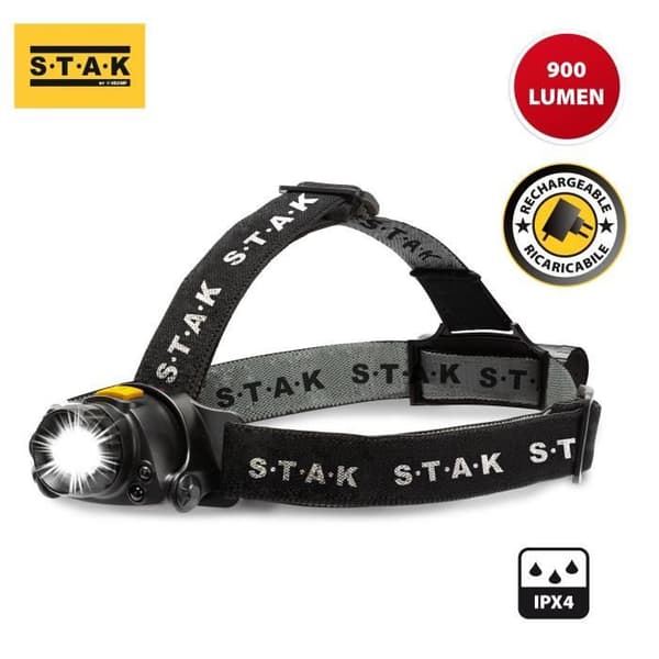 Pääkypärä - KAIZER - 10W - 900 lumens - Lataus USB - IPX4