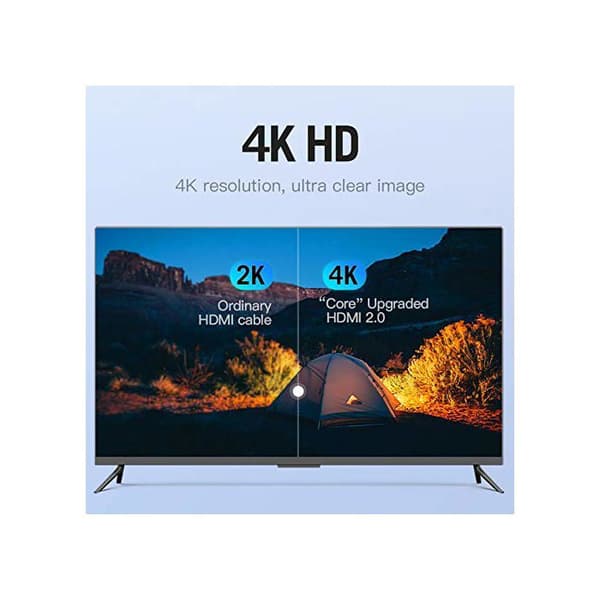 HDMI-kabel - Vention - 3 m - 18 Gbps - Han til han - Multifarvet - Multimedia-forbindelse - Computerkompatibel - Rund