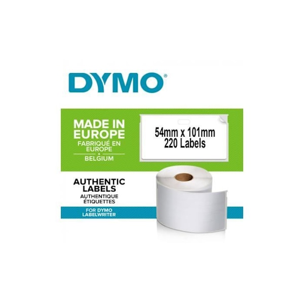 Forsendelsesetiketter/badges DYMO LabelWriter 54 mm x 101 mm - Æske med 220 etiketter