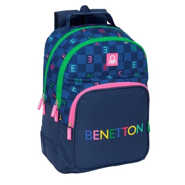 Reppu - Benetton - Damero - 42 CM - 2 Osastoa - 20 Litraa - Unisex