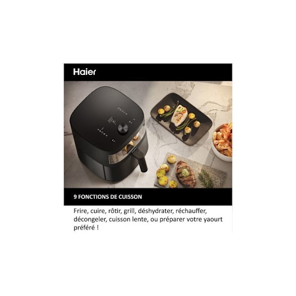 Luftfryer - Haier - HAF5TWA Series 5 - 9 i 1 - 7 L - Sort sort