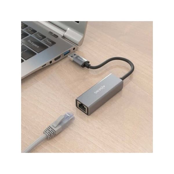 Netværkskabel - AISENS - A106-0897 - USB 3.0 til Gigabit Ethernet - 15 cm - Grå