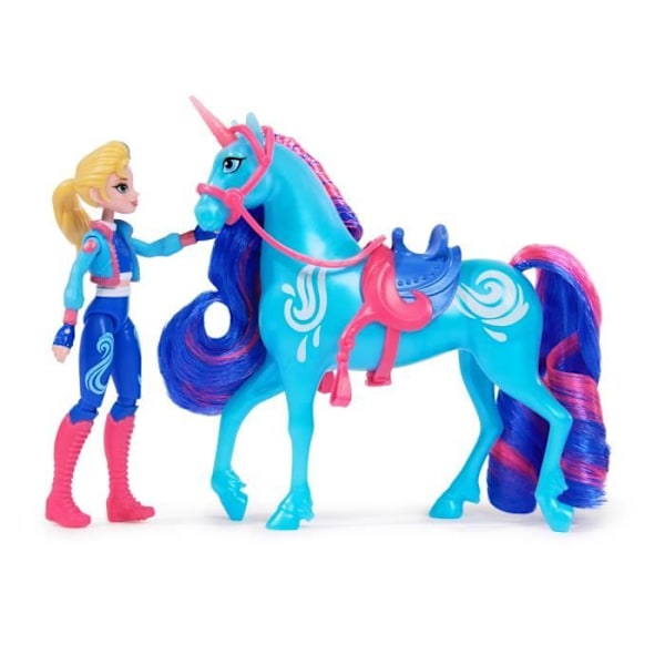 SPIN MASTER KOTILOYHTEEN LICORN JA NUKKE RIVER JA ISABEL Unicorn Academy Blå, Rosa