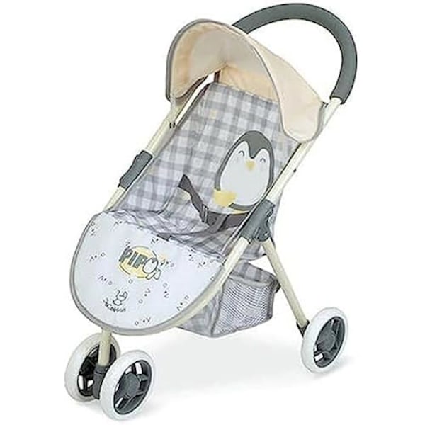 Nukkevaunu - DE CUEVAS TOYS - Pipo - 2 in 1 - Tuoli nukkelle - Harmaa Grå