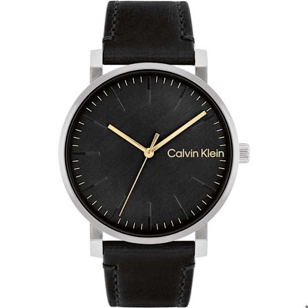 Klocka - Stål,Läder Silver - Calvin Klein - 25200262 Silver, Svart