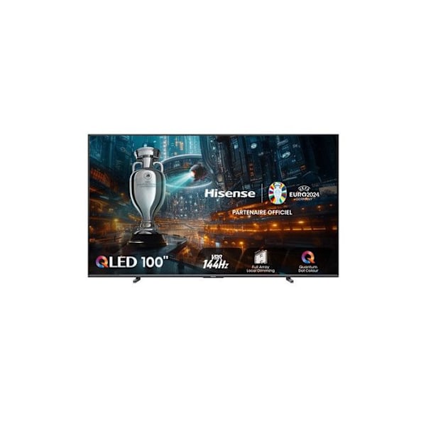 Hisense 100E7NQ Pro 254 cm 4K UHD QLED TV 2024 Sort