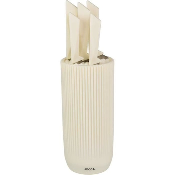 Set med 5 knivar - JOCCA - Block i polypropen - Beige Beige