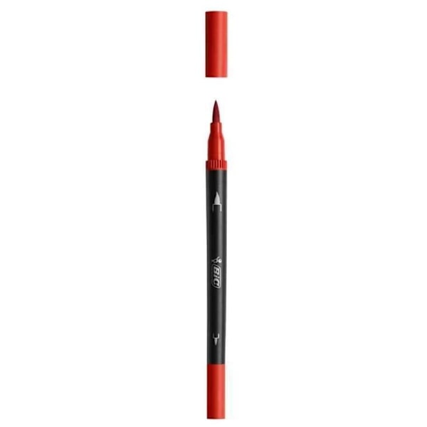 BIC DUAL BRUSH markør, 2i1, etui med 12, assorterede farver