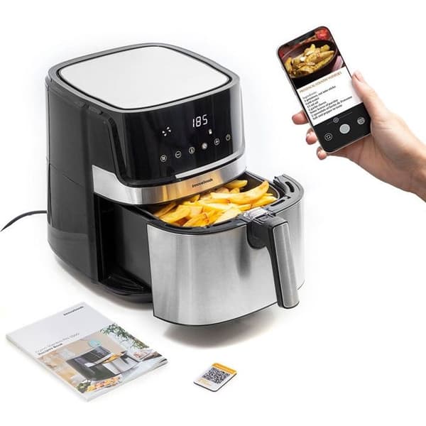 Luftfriter - InnovaGoods - 5,5L - Moderne design - Variabel temperatur - 100 opskrifter Sort