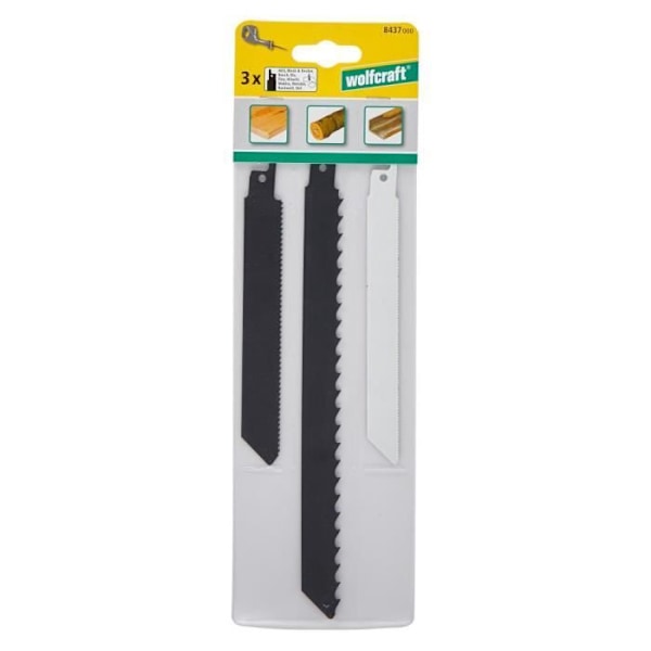 Hammastirot - WOLFCRAFT - 3 kpl - HCS - HSS - HAS