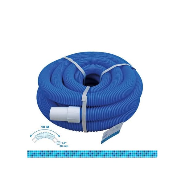Flydende swimmingpoolslange - 10 m - 38 mm diameter blå