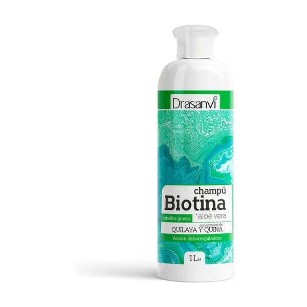 DRASANVI - Biotin- og aloe vera-shampoo til fedtet hår 1000 ml