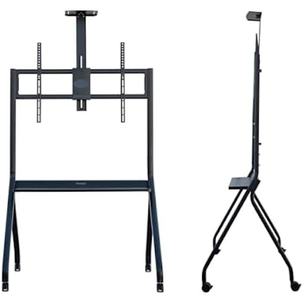 Gulvstativ på hjul - TOOQ - FS20208M-B - Skærme 55" til 100" - Kapacitet 120 kg - Sort finish