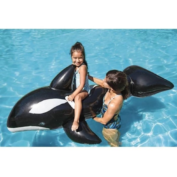 Soutupursu - BESTWAY - Orca - 203x102cm Sort og hvid