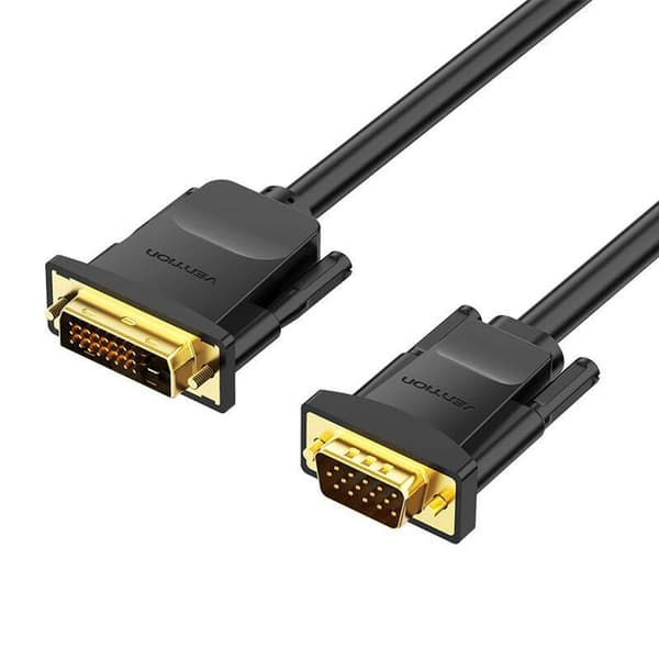 DVI til VGA-kabel - VENTION - EABBG - 1,5 m - Opløsning 1080p - Farve Sort